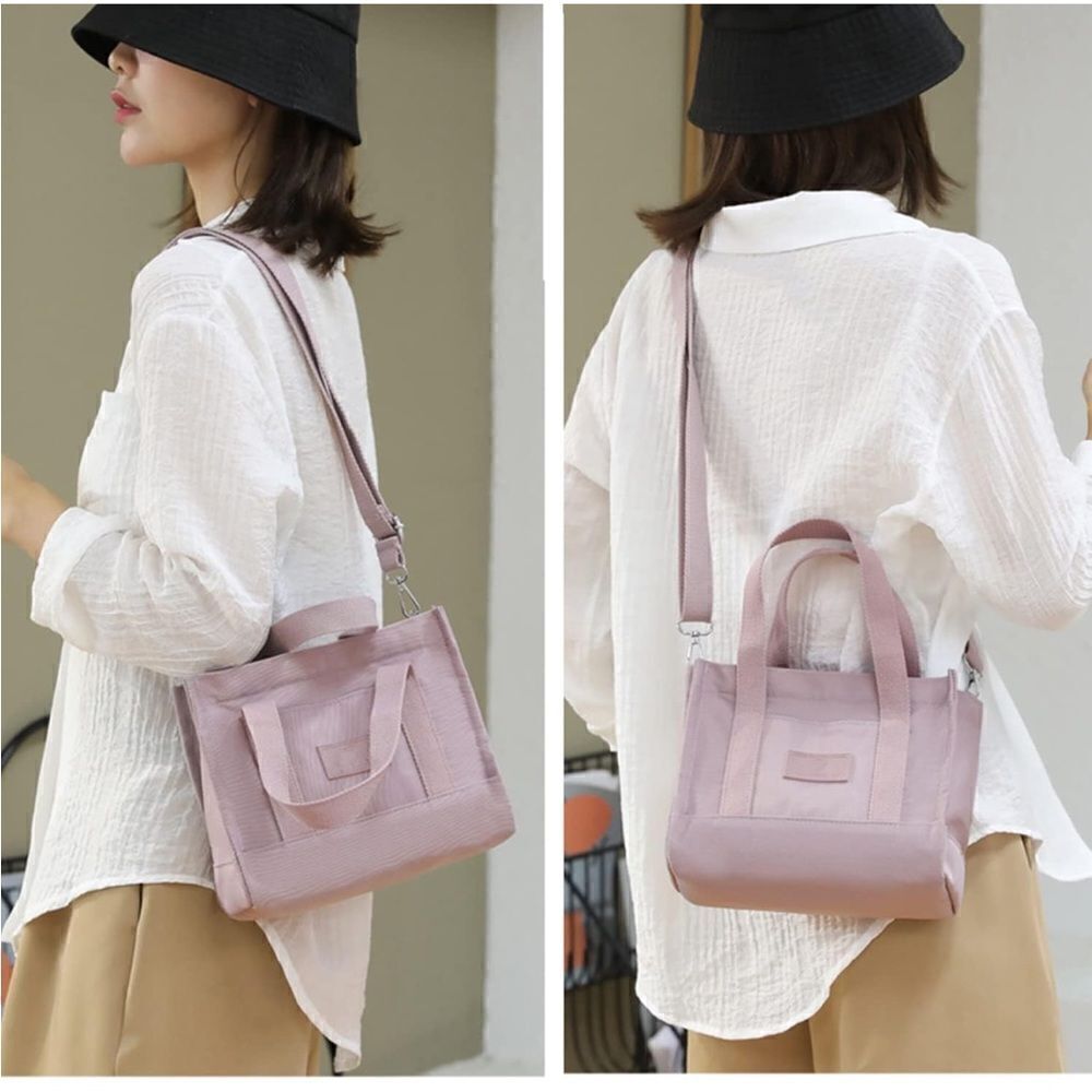 Mini Canvas Tote Purse - Picture 2 of 5